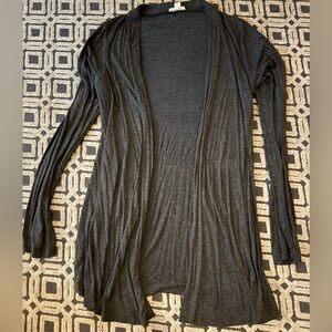 Gray open cardigan